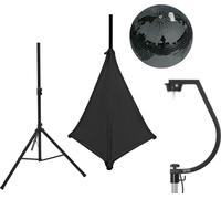 EUROLITE Set boule miroir 30cm noir avec support et housse de trépied noir - Kits complets de boule à facettes