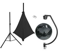 EUROLITE Set boule miroir 50cm noir avec support et housse de trépied noir - Kits complets de boule à facettes