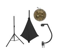 EUROLITE Set Mirror ball 30cm gold with stand and tripod cover black