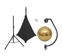 EUROLITE Set Mirror ball 50cm gold with stand and tripod cover black