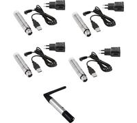 EUROLITE Set QuickDMX 1x émetteur + 4x récepteur AKKU - Logiciels et matériels DMX
