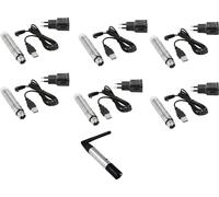 EUROLITE Set QuickDMX 1x émetteur + 6x récepteur AKKU - Logiciels et matériels DMX
