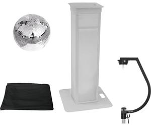 EUROLITE Set Spiegelkugel 30cm mit Stage Stand variabel + Cover schwarz (20000714)