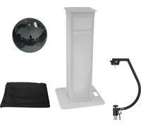 EUROLITE Set Spiegelkugel 30cm schwarz mit Stage Stand variabel + Cover schwarz (20000715)