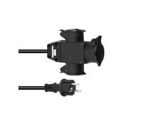 EUROLITE Extension 3x1.5 5m 3-fois - Câbles Schuko