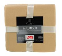 Euromat Plaid Polaire Uni - Jeté de Canapé ou Couverture de Lit - Doux et Léger (Beige, 130x170 cm)