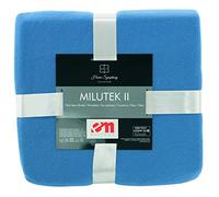 Euromat Plaid Polaire Uni - Jeté de Canapé ou Couverture de Lit - Doux et Léger (Bleu, 150x200 cm)