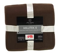Euromat Plaid Polaire Uni - Jeté de Canapé ou Couverture de Lit - Doux et Léger (Brun, 130x170 cm)