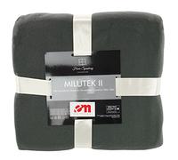 Euromat Plaid Polaire Uni - Jeté de Canapé ou Couverture de Lit - Doux et Léger (Graphite Gris Foncé, 150x200 cm)