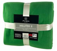 Euromat Plaid Polaire Uni - Jeté de Canapé ou Couverture de Lit - Doux et Léger (Vert, 150x200 cm)