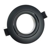 Europalamp - COLRNOIRM - Collerette orientable noir matt, Support spot LED Diamètre 90mm trou de perçage 65mm