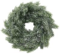 EUROPALMES Couronne de sapin, enneigée, PE, 45cm - Déco d'hiver & bricolage