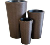 EUROPALMES Set de pots déco "INDIA" 74/54/44cm - Pots de fleurs
