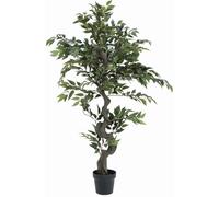 EUROPALMS Arbre forestier Ficus, plante artificielle, vert, 110cm - Arbres