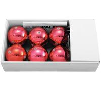 EUROPALMS Boule de Noël LED 6cm, rouge 6x - Boules de Noël