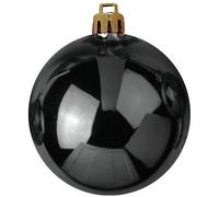 EUROPALMS Boule déco 10cm, noir 4x - Boules de Noël