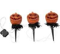 EUROPALMS Citrouilles d'Halloween avec piquet, lot de 3, 39cm - Décoration Halloween