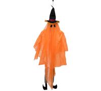 EUROPALMS Figure d'Halloween Fantôme avec chapeau de sorcière, 150cm - Décoration Halloween