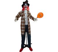 EUROPALMS Figurine d'Halloween Clown Hatty, animée, 185 cm - Décoration Halloween