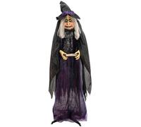 EUROPALMS Figurine d'Halloween Sorcière Marie, animée, 180 cm - Décoration Halloween