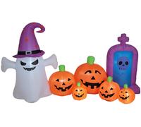 EUROPALMS Figurine gonflable Halloween Fantôme avec citrouille, 244cm - Décoration Halloween