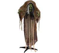 EUROPALMS Figurine Halloween Sorcière Bossu, animée, 145cm - Décoration Halloween