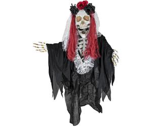 EUROPALMS Figurine Halloween Squelette La Catarina, animée, 100cm - Décoration Halloween
