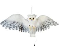 EUROPALMS Hibou des neiges d'Halloween, animé, 80cm - Décoration Halloween