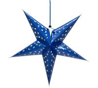 EUROPALMS Lanterne étoile, papier, bleu, 50 cm - Éclairage de Noël