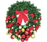 EUROPALMS Premium Sapin Couronne, décoré, 90cm - Déco d'hiver & bricolage
