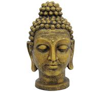 EUROPALMS Tête de Bouddha, or antique, 75cm - Objets de déco & aménagement