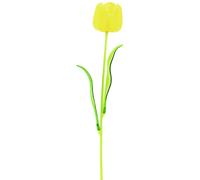 EUROPALMS Tulipe en cristal, jaune, fleur artificielle, 61cm 12x - Fleurs