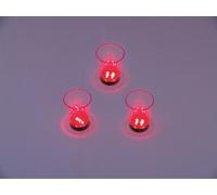 EUROPALMS Verre LED 2oz avec jeu de dés, rouge, 3x - Accessoires de décoration