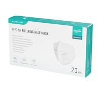 EUROPAPA® 20x Masques Blancs FFP3 Masque Respiratoire Masques Anti-PoussiÈRe 5 Couches EmballÉS HygiÉNiquement Individuellement Corps CertifiÉ EN149:2001+A1:2009 Masque Facial EU2016/425