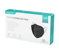 EUROPAPA® 20x Masques Noirs FFP3 Masque Respiratoire Masques Anti-PoussiÈRe 5 Couches HygiÉNique Corps EmballÉ Individuellement CertifiÉ EN149:2001+A1:2009 Masque Facial EU2016/425
