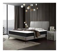 Europe Luxe Matelas 140x190 Mousse Memo - Matelas 2 places épaisseur 15cm - zones de confort mousse adaptative - Noir