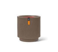 Europe - Vase cylindre Groove NL - 41x43 - Warm taupe