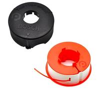 European Tools Bobine de fil de rechange d'origine Bosch (F016L71599) et couvercle de bobine (1619X08157) pour débroussailleuses de la gamme Art (23, 26, 30) COMBITRIM et EASYTRIM
