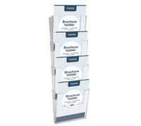 EUROPEL 350103 Porte-brochures mural EUROPEL, A4 vertical, 4 compartiments, transparent