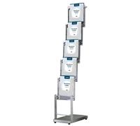 EUROPEL 350600 EUROPEL Porte-brochures avec plaque de base, 5 x DIN A4, pliable