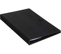 EUROPEL Chemise pour menus LEINEN DIN A4 noir