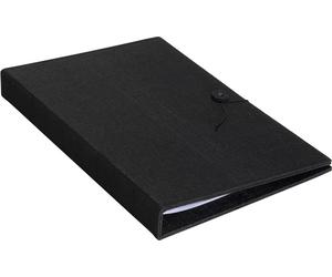 EUROPEL Chemise pour menus LEINEN DIN A4 noir