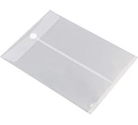 Europel Lot de 10 Enveloppe Porte-document, Taille A4, Pochette Porte document avec fermeture auto-agrippante, Blanc transparent, Pour la maison, bureaux, école, Support de document, Format portrait