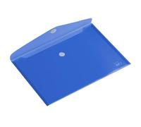 Europel Lot de 10 Enveloppes Porte-document, Taille A5, Pochette Porte document avec fermeture auto-agrippante, Bleu transparent, Pour la maison, bureaux, école, Support de document, Format paysage