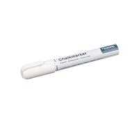 Europel Marqueur craie, à encre liquide, pointe de 3 mm, pour surfaces non poreuses, Lot de 8 feutres blancs effaçables à sec ou humide pour tableaux noirs, ardoise, panneaux, fenêtres