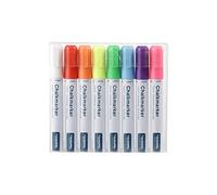 EUROPEL Marqueur Craie Liquide 6 mm Lot de 8 Couleurs Effaçable à Sec et Humide pour Ardoise, Tableau Noir, Vitre et Verre, Idéal Restauration, Commerce et Bureau