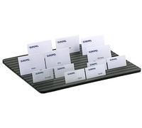 EUROPEL Plateau pour Badges avec 15 Compartiments, pour la Distribution des Badges, PVC Mousse, Noir | Pour 60 Badges 95x60 mm ou 75 Badges 75x40 mm | Dimensions du Plateau 290 x 390 x 8 mm
