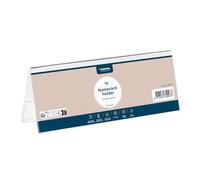 EUROPEL Porte-nom de table double face compact en forme L, lot de 5, support nominatif en acrylique transparent 210 x 75 mm pour réunions, conférences, formations, réceptions et accueil.