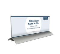EUROPEL Porte noms de table, 105x297mm, Profilé Aluminium, acrylique transparent, 350088