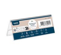 EUROPEL Porte-numéro de table mini double face en forme L, lot de 10, support en acrylique transparent 105 x 40 mm pour numéros de table, cartes de réservation, étiquettes de prix, restauration, comme